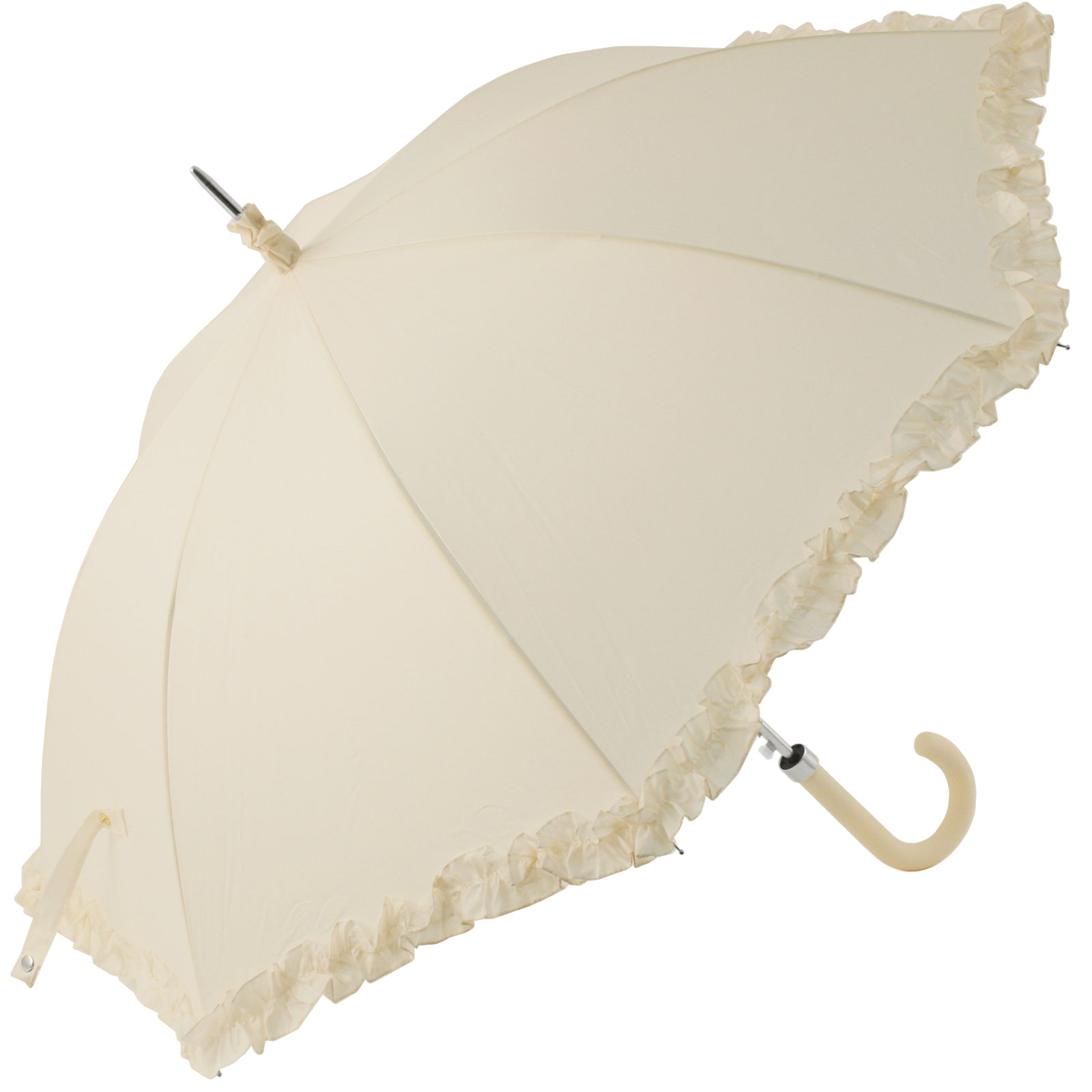 Amore Frilled Umbrella - Cream
