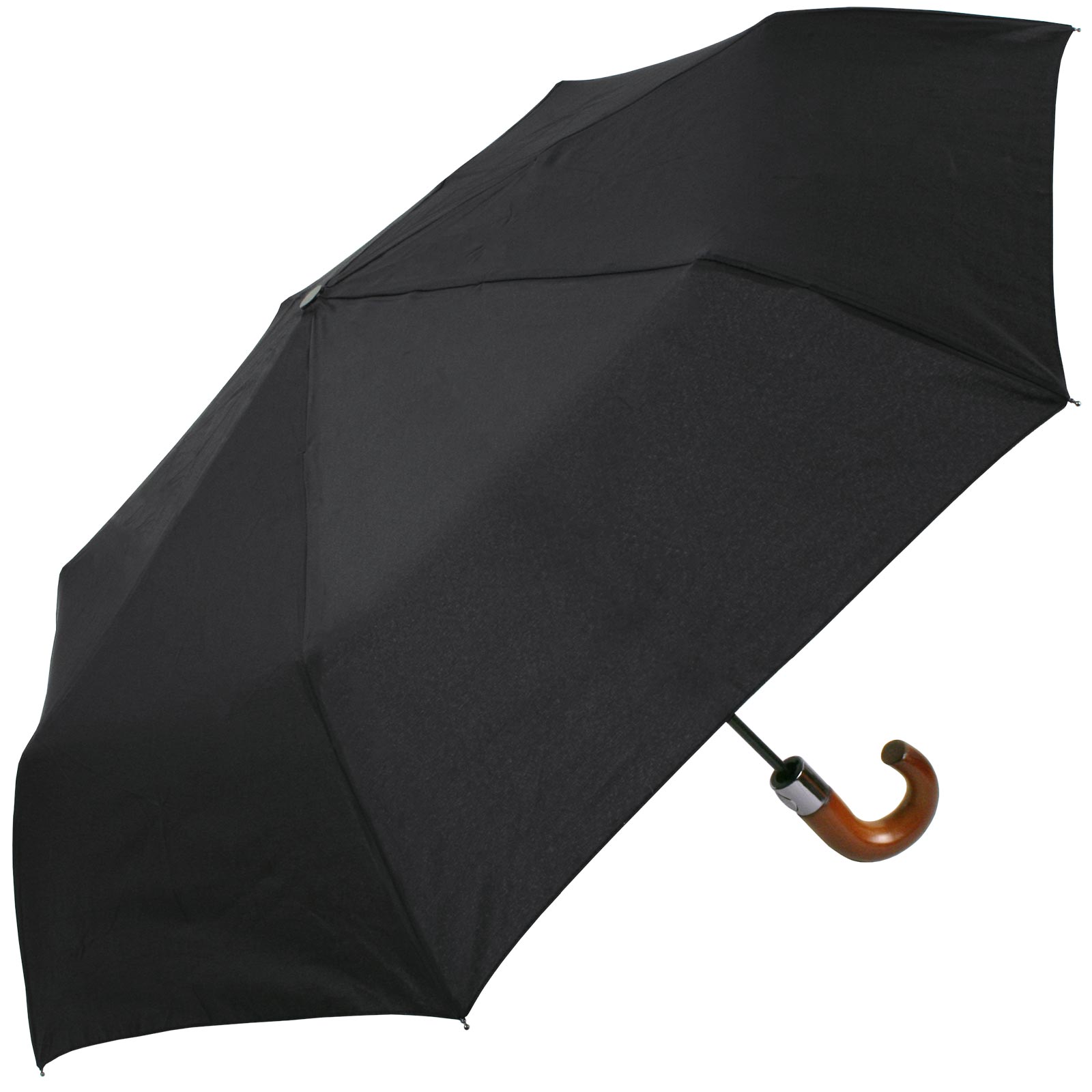 Gents Auto Open & Close Folding Umbrella Black Brolliesgalore
