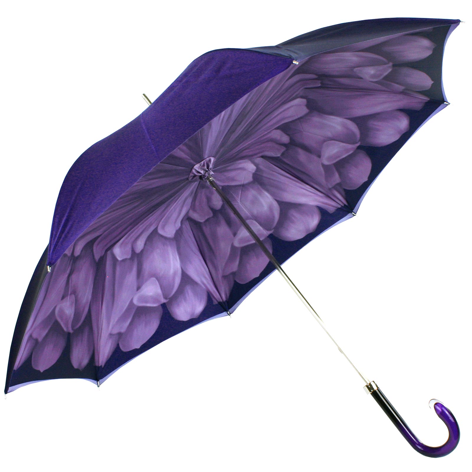 Dahlia Violet Double Canopy Luxury Ladies Umbrella by Pasotti