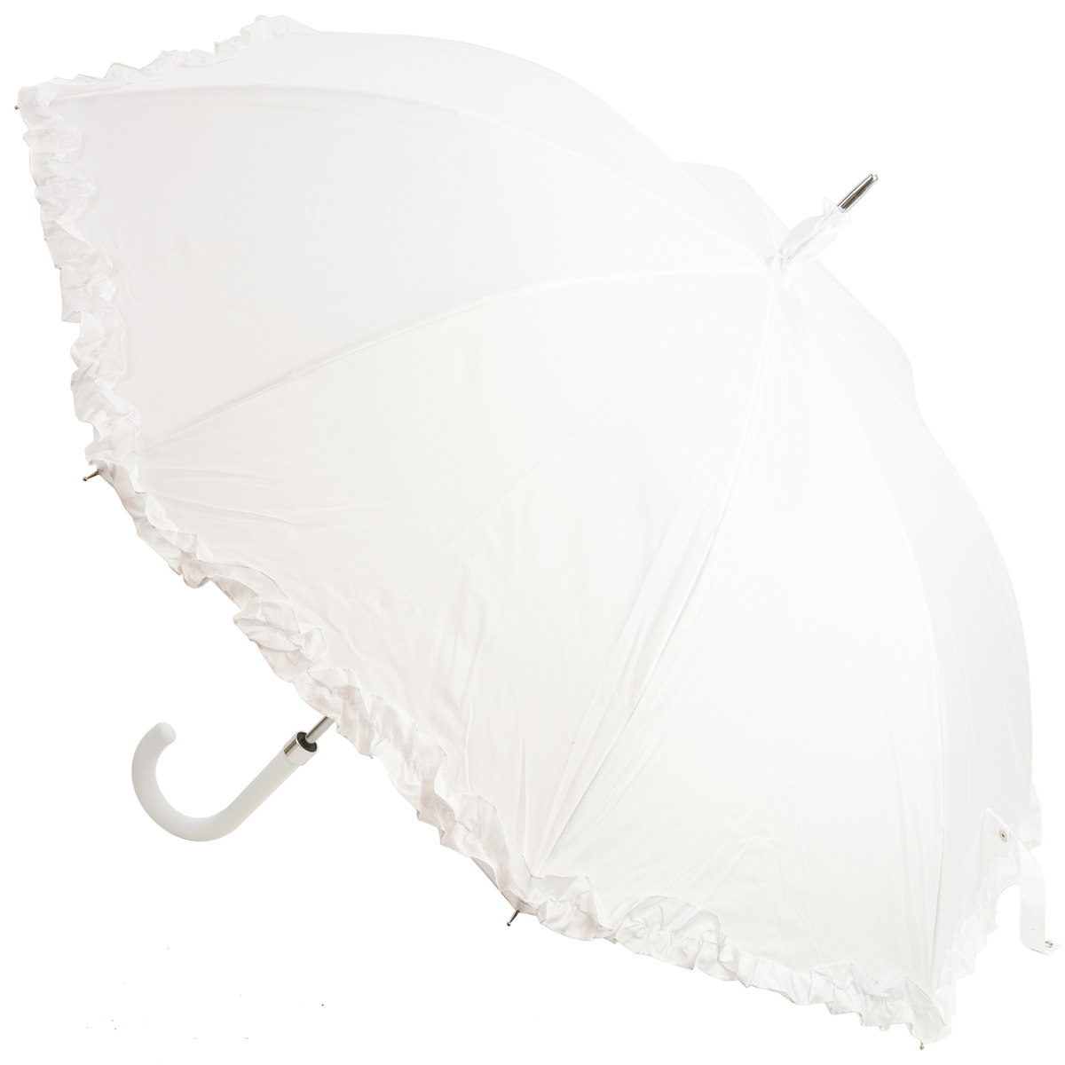 Amore Frilled Umbrella - White