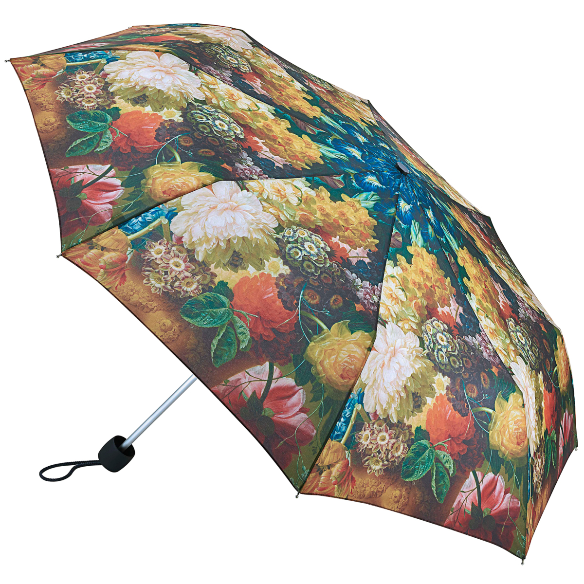 The National Gallery Minilite Folding Umbrella - Flowers in a Vase by Van Brussel
