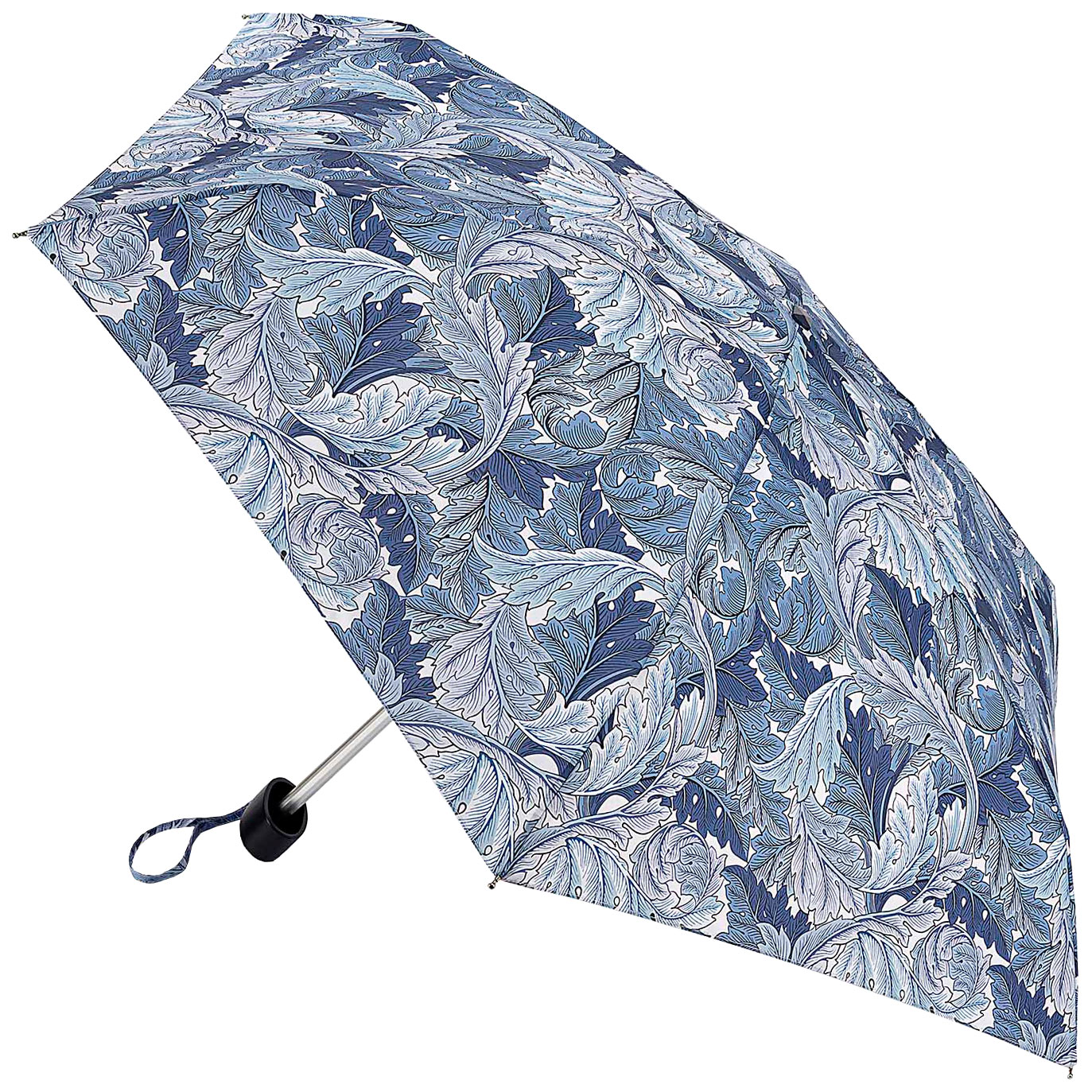 Morris & Co Tiny by Fulton - Lightweight UPF 50+ Folding Umbrella - Acanthus
