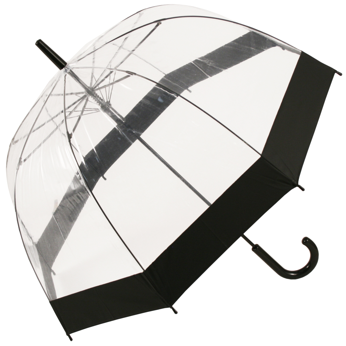 Black Border Fibreglass Frame Clear Dome umbrella