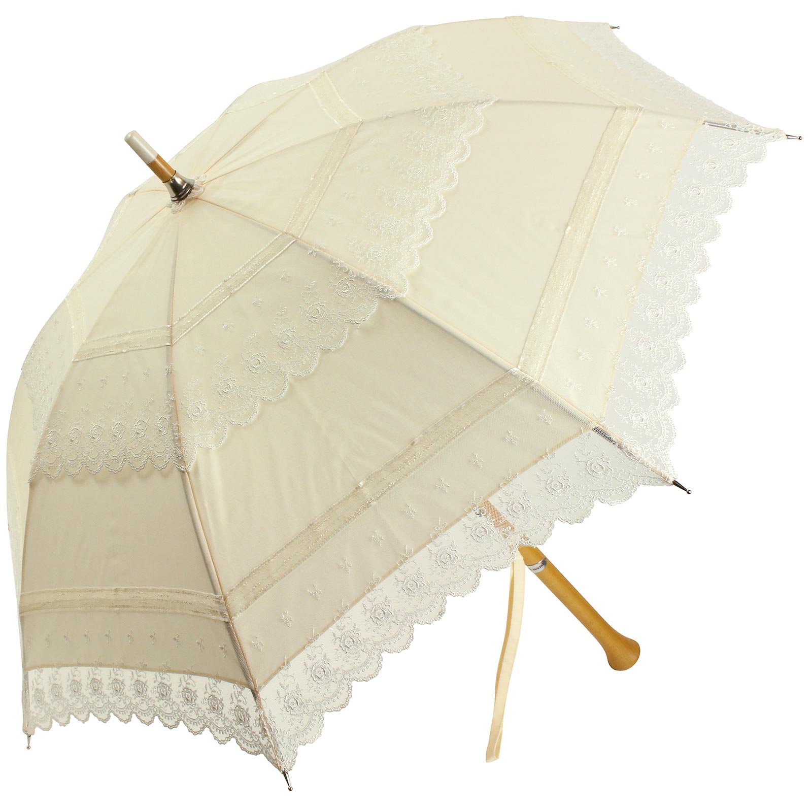 Antoinette UVP Ivory French Embroidered Lace Parasol by Pierre Vaux