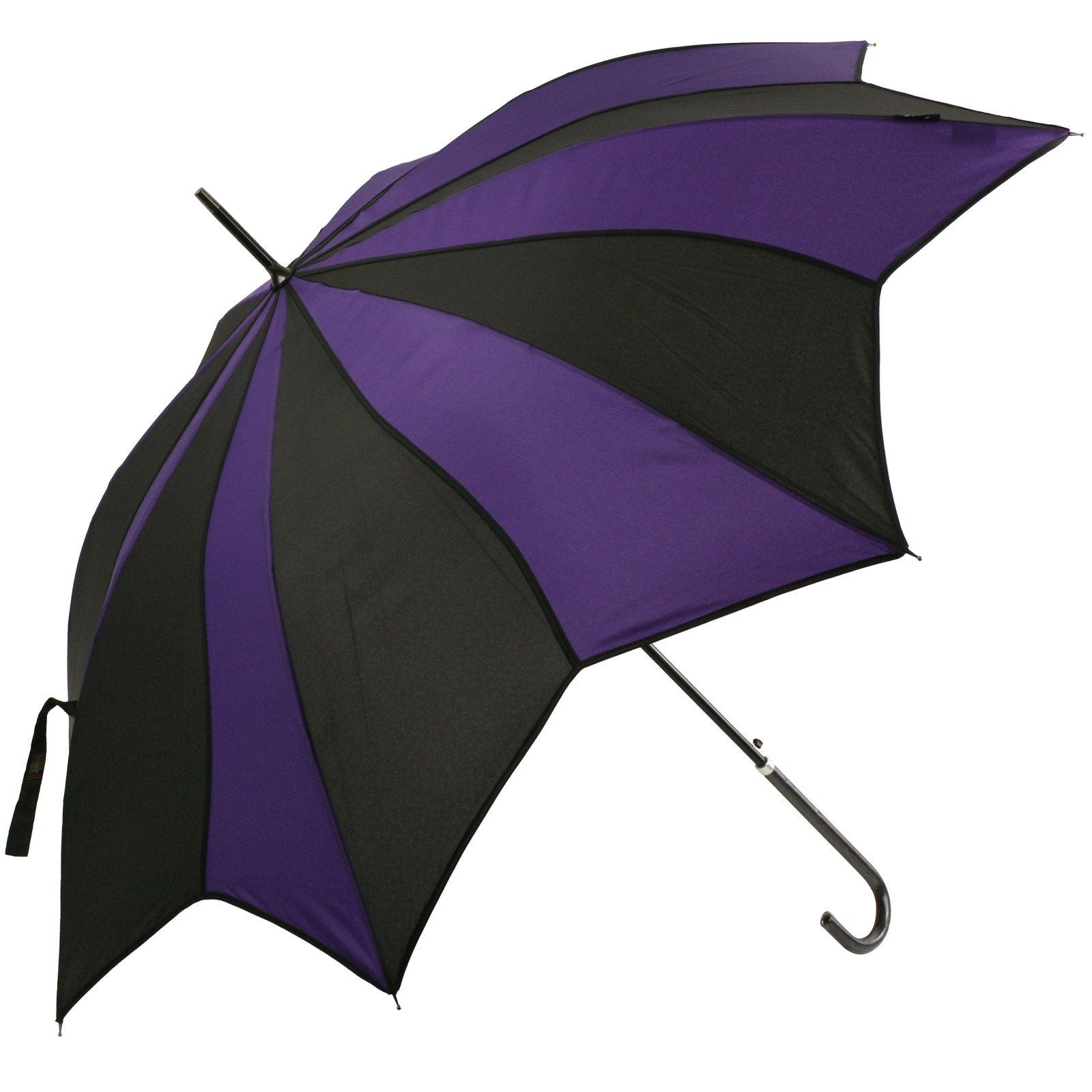 Purple & Black Swirl Walking Length Umbrella by Soake
