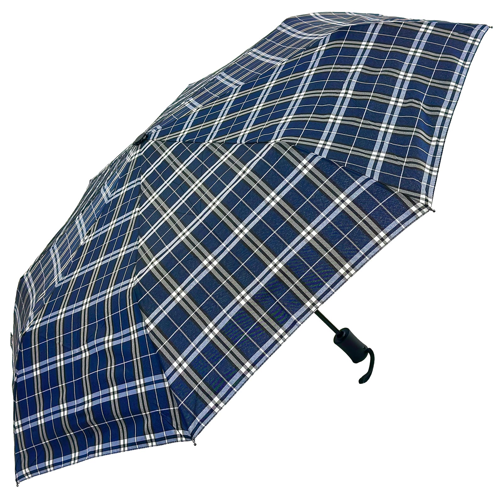 Everyday Tartan Compact Folding Umbrella Blue Brolliesgalore