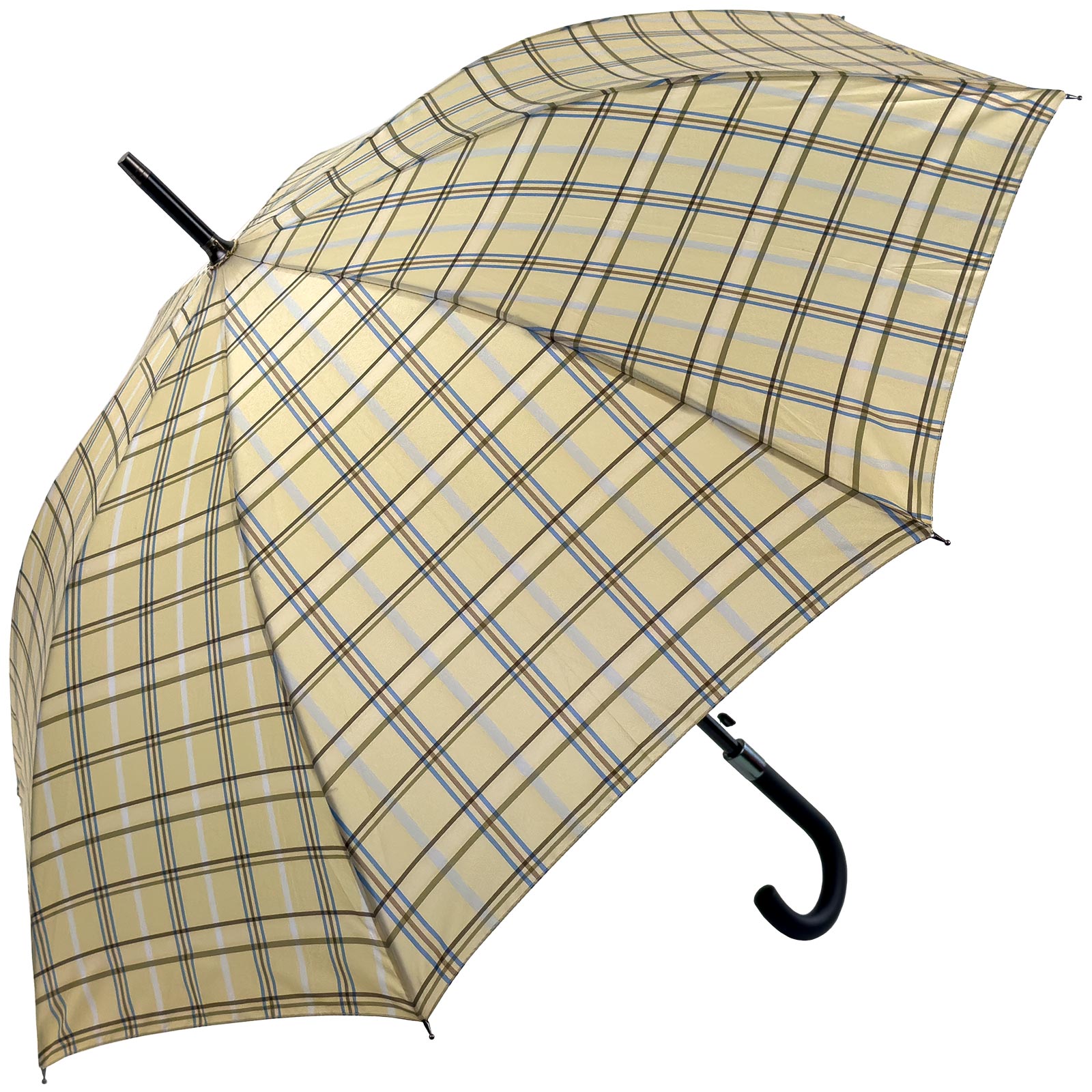 Everyday Beige Tartan Walker Umbrella | Brolliesgalore
