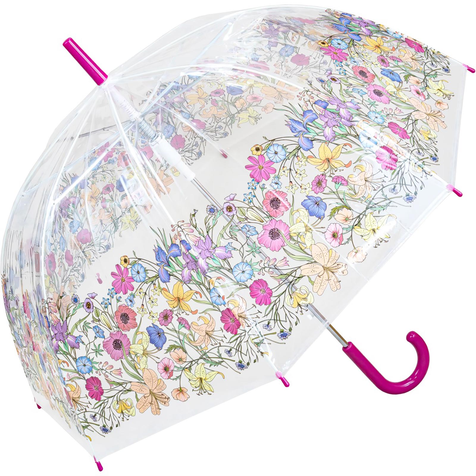 Multicolour Floral Border Dome Umbrella