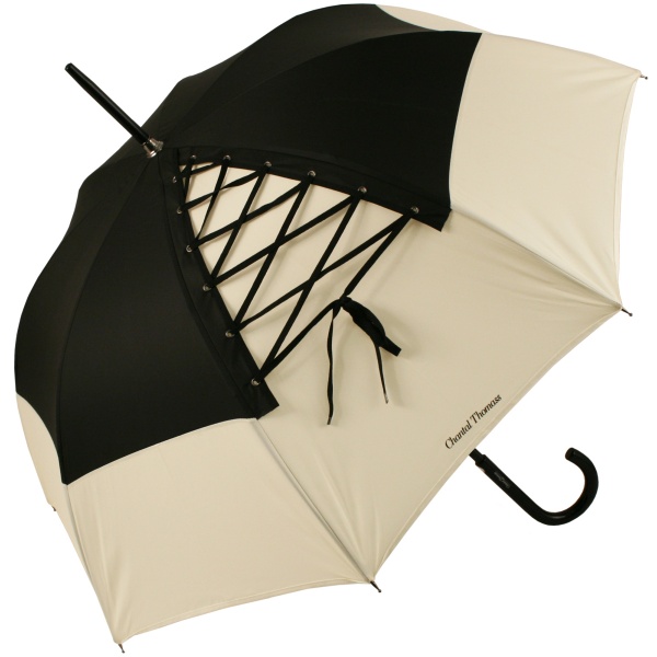 Chantal Thomass Bodice Umbrella - Ivory & Black