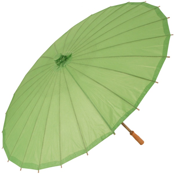 Chinese Paper and Bamboo Parasol - Grass Green