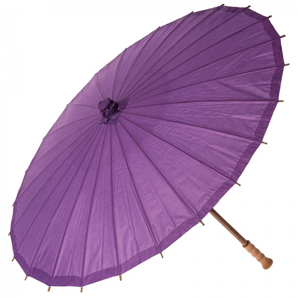 Chinese Paper and Bamboo Parasol - Purple