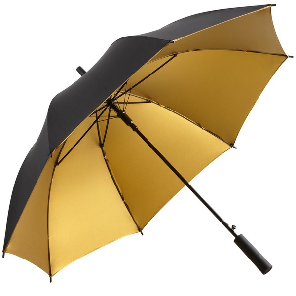 Yellow shop black umbrella