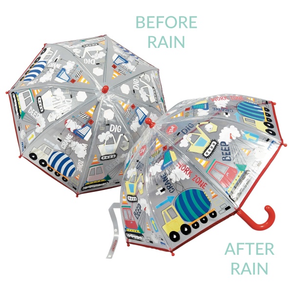 Colour Changing Childrens PVC Umbrella - Construction