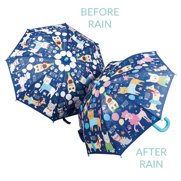 Colour Changing Childrens PVC Umbrella - Pets