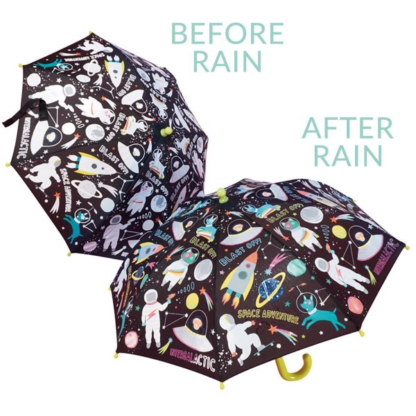 Colour Changing Childrens Umbrella - Space Adventure