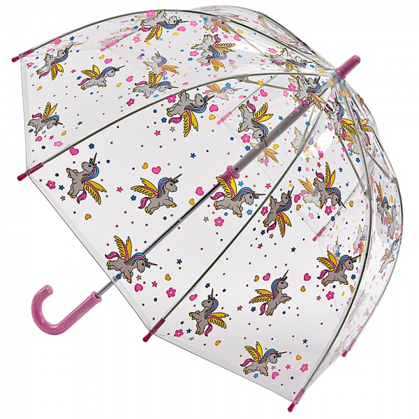 Fulton Funbrella Birdcage - Bella Unicorn - Clear Childrens Umbrella