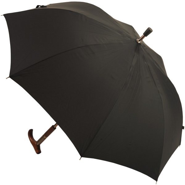Adjustable Black Walking Stick Umbrella