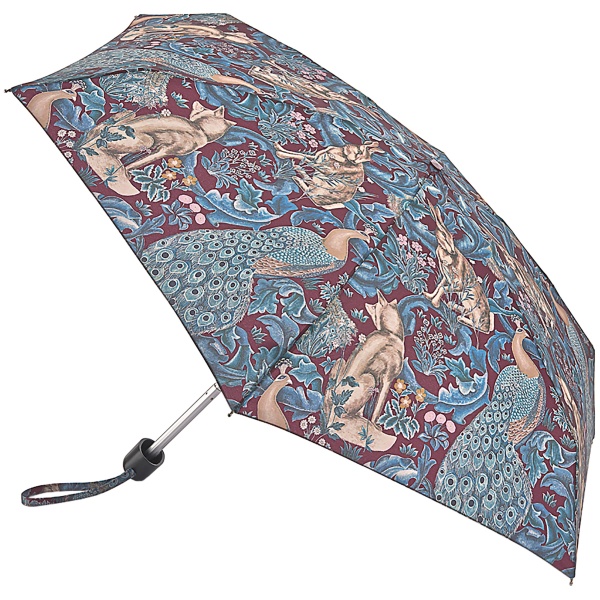 Morris & Co Tiny by Fulton - Lightweight Folding Umbrella - Forest Plum