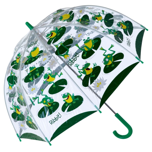 Bugzz PVC Dome Umbrella for Children - Hopping Frogs