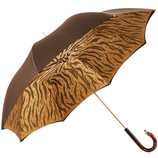Glamour Chocolate Luxury Double Canopy Umbrella by Pasotti