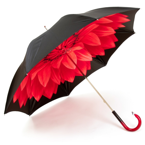 Lotus Red Double Canopy Umbrella by Pasotti