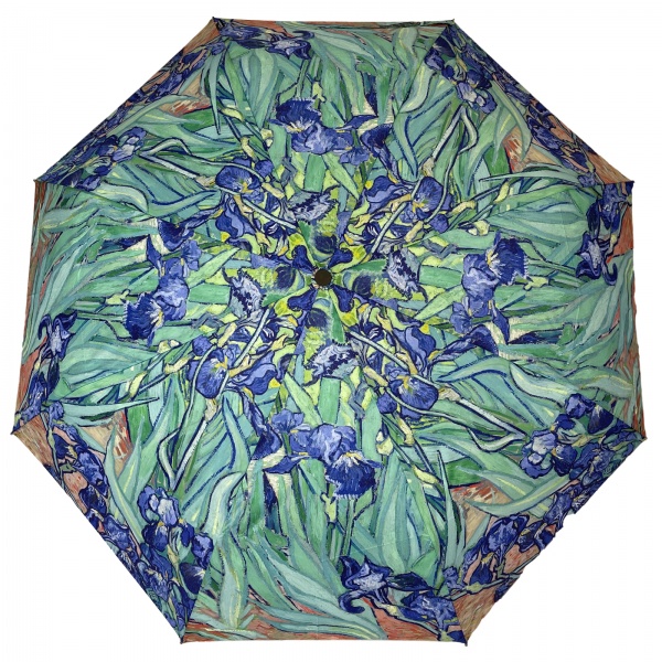 Stormking Auto Open & Close Folding Umbrella - Art Collection - Irises by Van Gogh