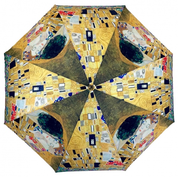 Stormking Classic Walking Length Umbrella - Art Collection - The Kiss by Klimt