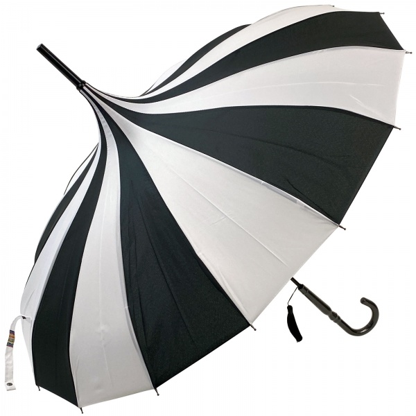Classic Pagoda Umbrella from Soake - Black & White