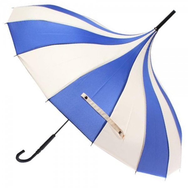 Classic Pagoda Umbrella from Soake - Blue & Cream