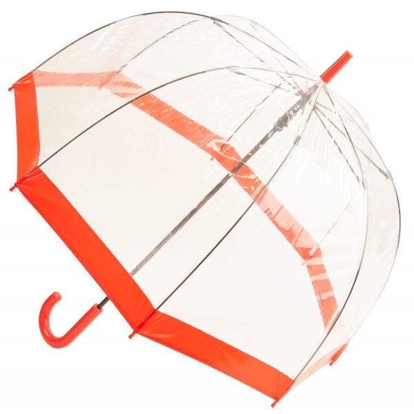 Soake Clear Deep Dome Umbrella - Red Trim