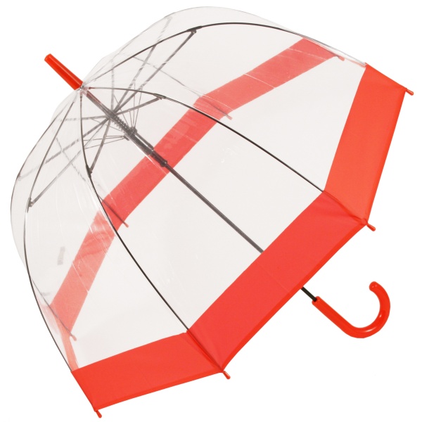 Soake Clear Dome Umbrella - Red