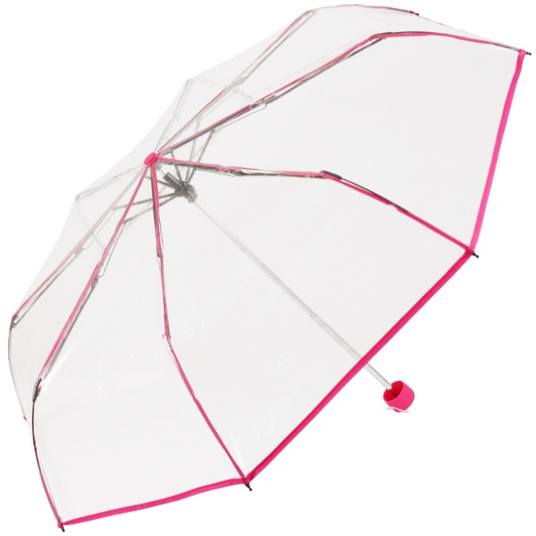 Soake Clear Folding Umbrella - Fuchsia