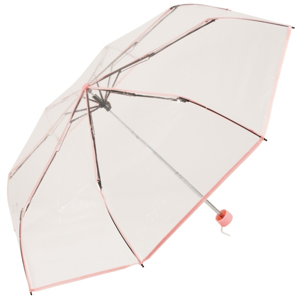 Soake Clear Folding Umbrella - Light Pink