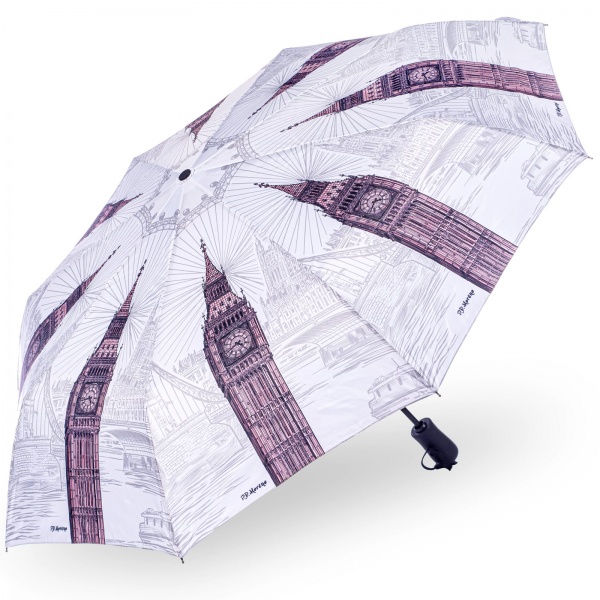 Stormking Automatic Open & Close Folding Umbrella - City Collection - London Mono