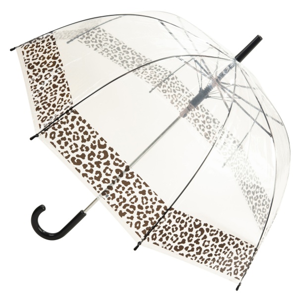 Susino Clear Dome Umbrella - Leopard Print