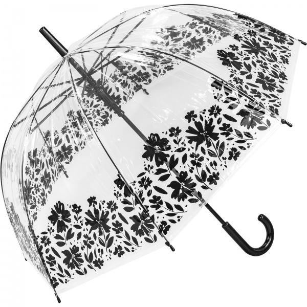 Susino Mono Floral Border Dome Umbrella