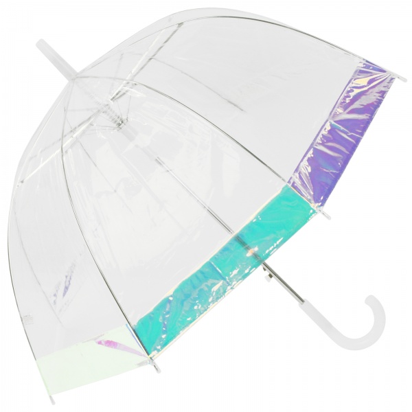 Susino Clear Dome Umbrella - Iridescent Border