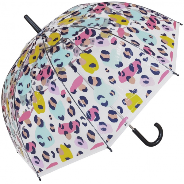 Susino Clear Dome Umbrella - Multicolour Animal Print