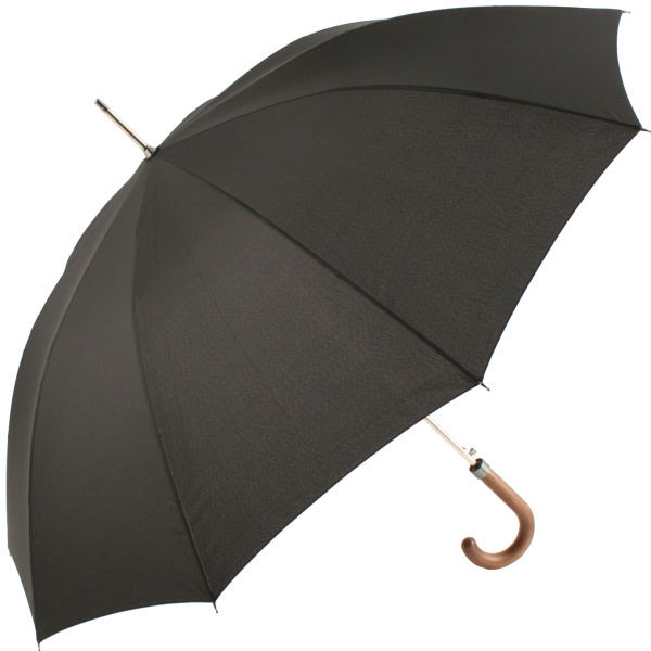 Classic Black Gents Automatic Opening Long Umbrella with Sleeve