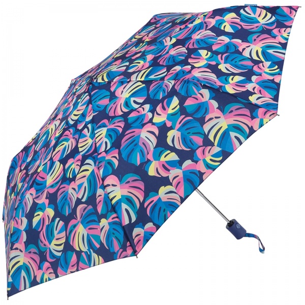 Tropical Auto O&C Folding Umbrella UVP 50+ - Blue Multi