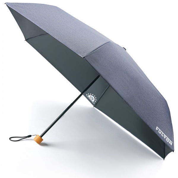 Fulton Parasoleil UVP 50+ Folding Umbrella - Blue Chambray