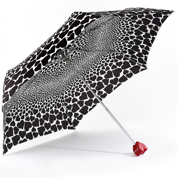 Fulton Curio UVP 50+ Folding Umbrella - Falling Hearts