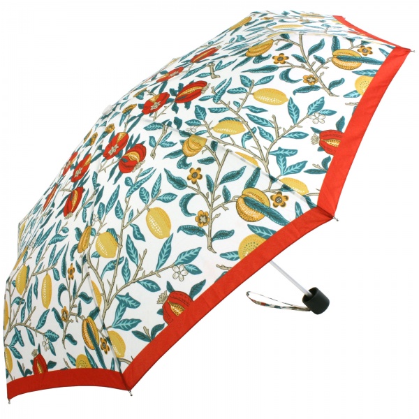 Morris & Co Minilite by Fulton - Lightweight Folding UPF 50+ Umbrella - Madder Fruit