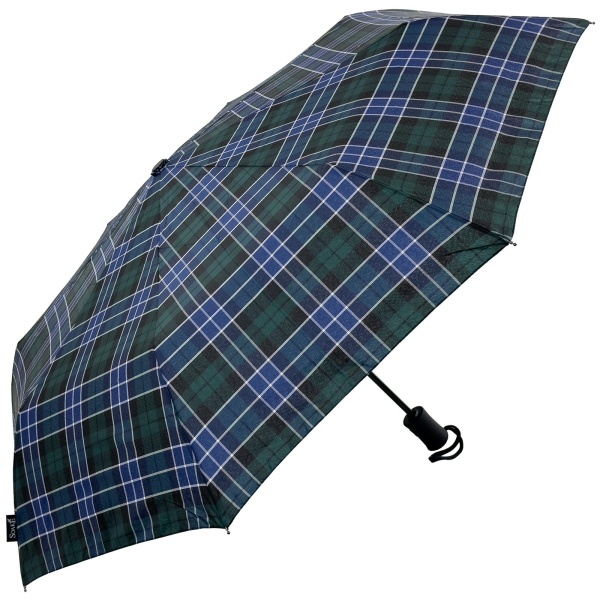 Everyday Tartan Compact Folding Umbrella Blue Brolliesgalore