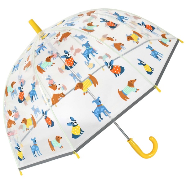 Paraguas Infantil Transparente Con Gotas De Colores – Automático, Antiviento Y Seguro – Diámetro 67.5 Cm