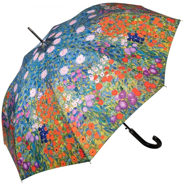 Gustav Klimt Peasant Garden Auto Walking Length Art Umbrella