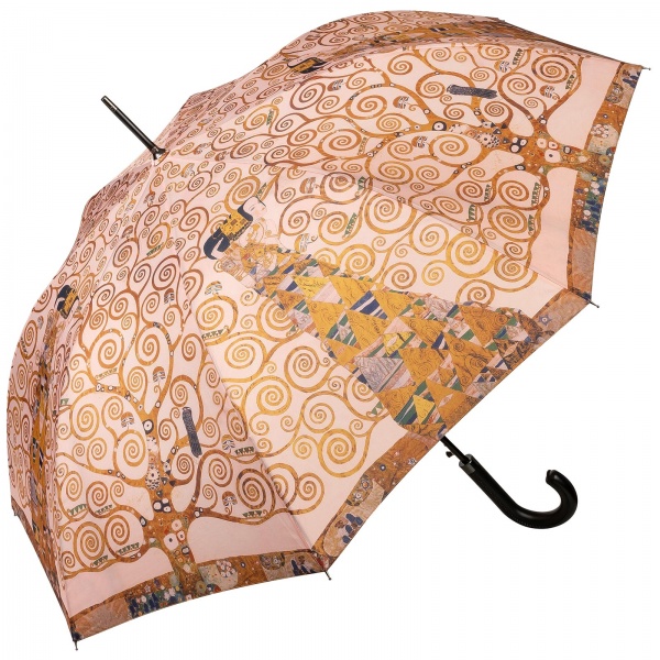 Gustav Klimt Tree of Life Auto Walking Length Art Umbrella